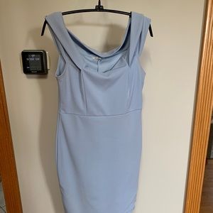 Off the shoulder, form fitting dress